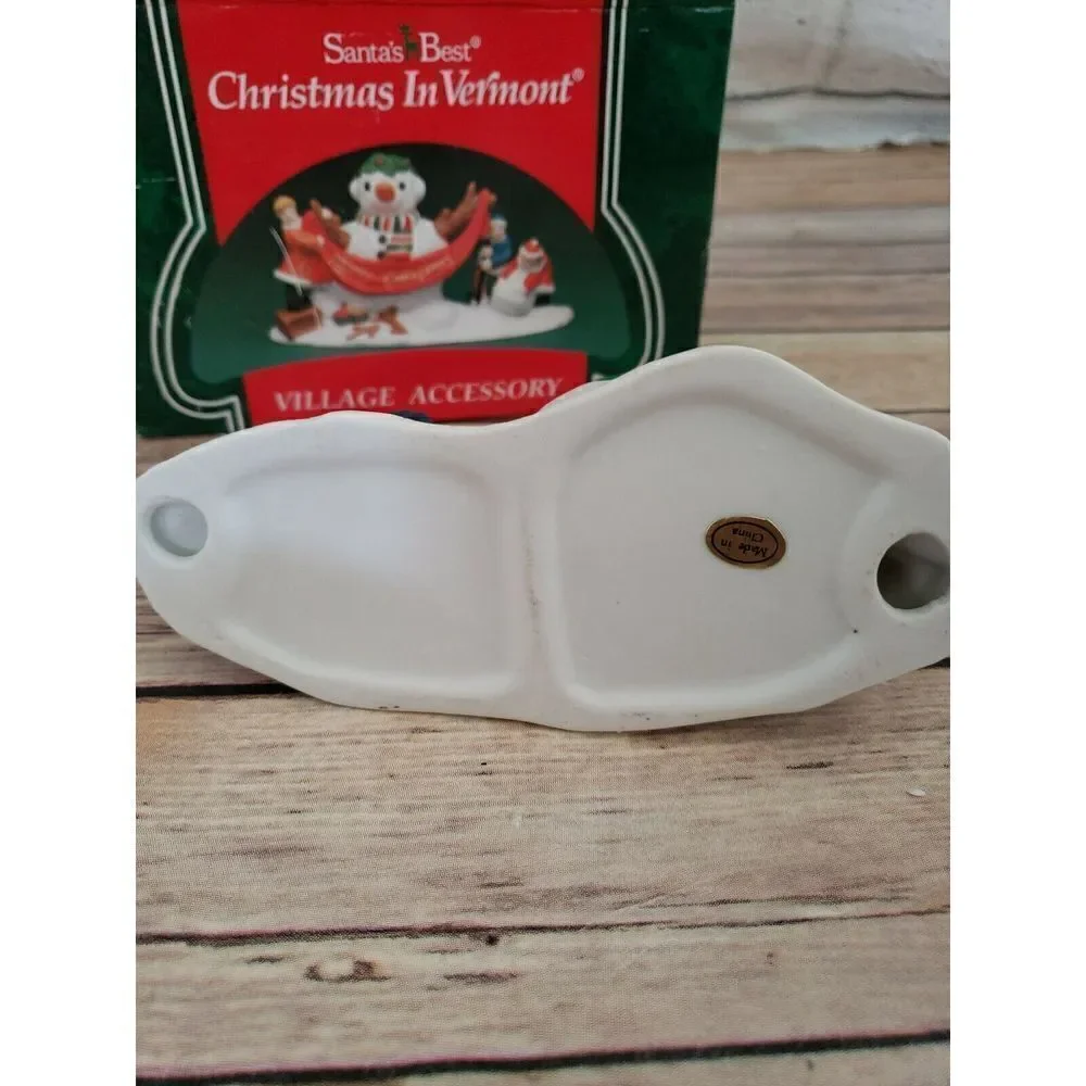 Santa's Best Christmas In Vermont Village accessory snowman merry christmas